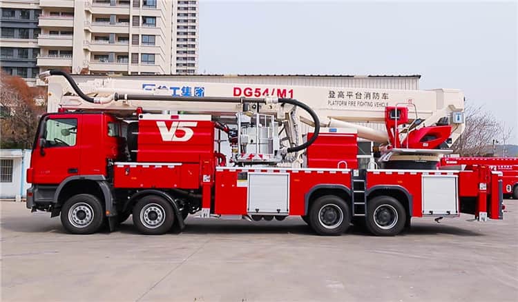 XCMG 54m fire fighting truck DG54M1 hydraulic aerial platform fire truck with Benz chassis for sale